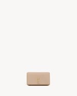 YSL Cassandre Phone Holder in Smooth Leather - Image 5